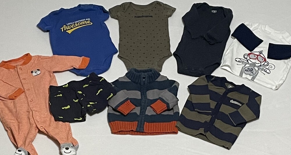 Baby Boy Clothes 3 mos Lot of 8 Mixture of Carters, Osh Kosh & Circo